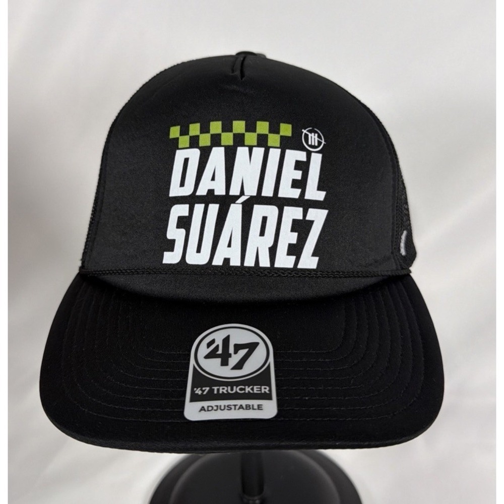 Daniel Suarez 47 Brand NASCAR Trackhouse Racing Trucker Hat Black Snapback NEW